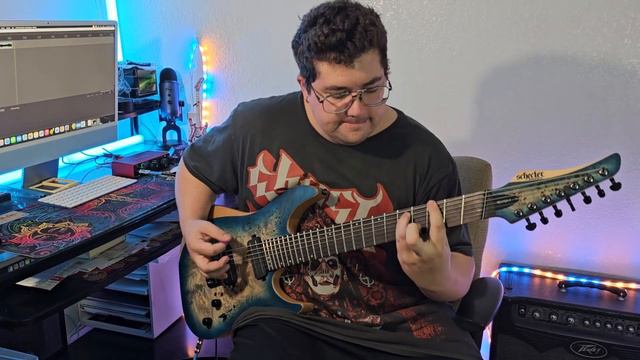 NEW GUITAR DAY! SCHECTER REAPER 7 MS! My First Multiscale Guitar!