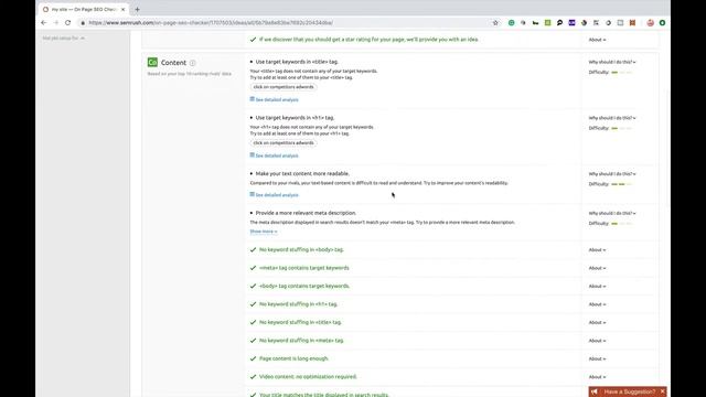 SEMRush On-Page SEO Checker Tutorial, On-page SEO guide for Beginners. смотреть онлайн