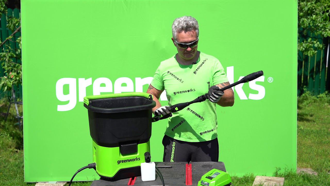Мойка высокого давления аккумуляторная Greenworks GDC40, 40V (артикул 5104507)