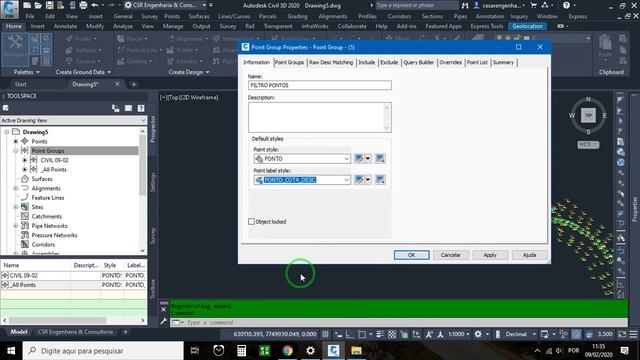 Inserir pontos COGO e filtrar no AutoCAD Civil 3D 2020 смотреть онлайн