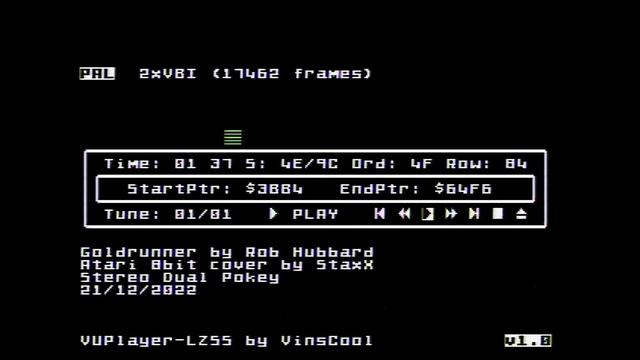 Goldrunner by Rob Hubbard - Atari 400/800/XL/XE cover смотреть онлайн
