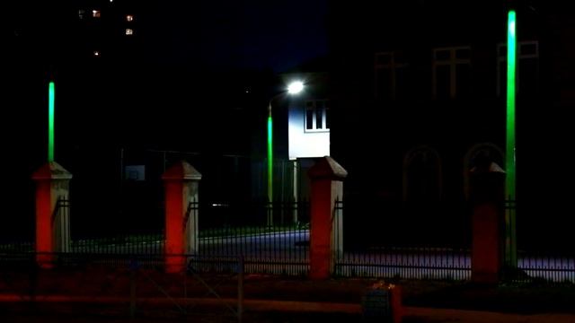 Светящиеся RGB опоры в г. Новосибирск смотреть онлайн