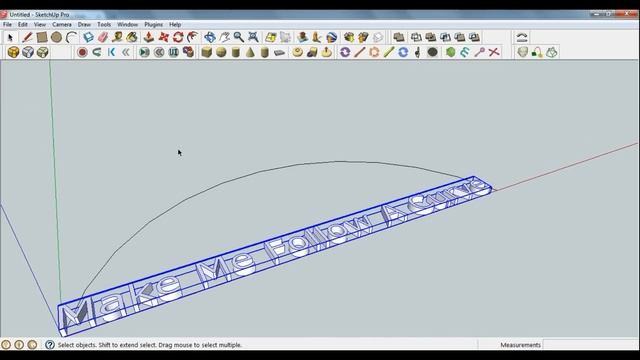 Sketchup Pro 8 - Bending 3D text along a path смотреть онлайн