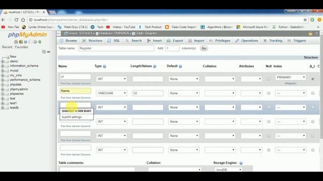 PHP MYSQLi TUTORIAL 25 Create Database and Table in XAMPP смотреть онлайн