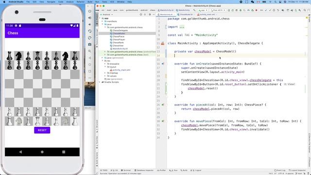 Android Chess 027: Implementing RESET button to reset chessboard смотреть онлайн