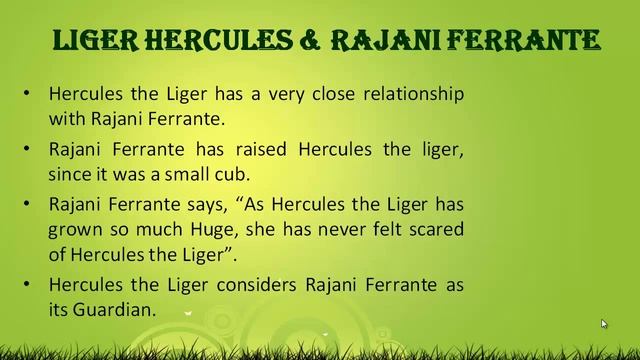 Liger Hercules & Rajani Ferrante
