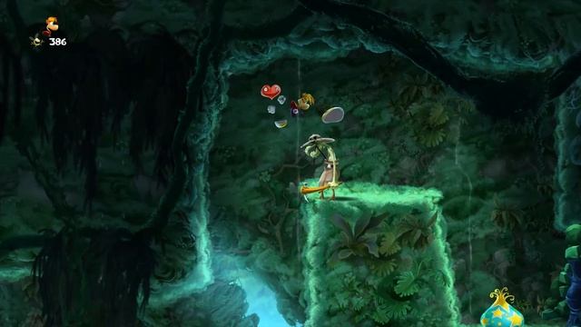 Walkthrough: Rayman Legends 100% - Swinging Caves смотреть онлайн