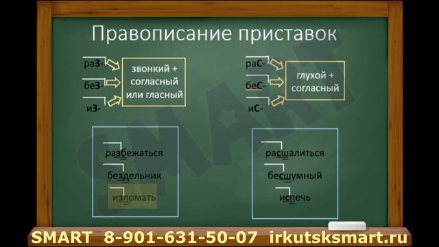 Правописание неизменяемых приставок. Правописание приставок РАС-, РАЗ-, БЕЗ-, БЕС-, ИЗ-, ИС-. смотреть онлайн