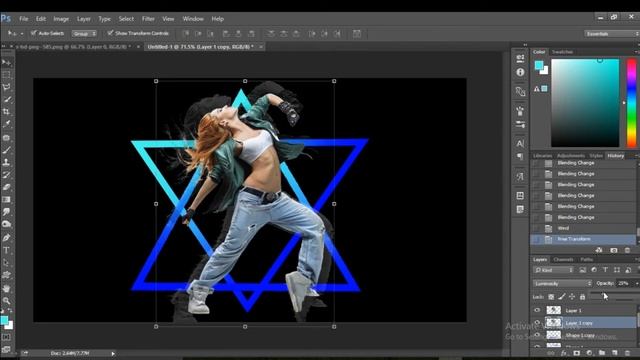NEON EFFECT | PHOTOSHOP TUTORIAL | light effect photoshop tutorial | Anyone can design смотреть онлайн