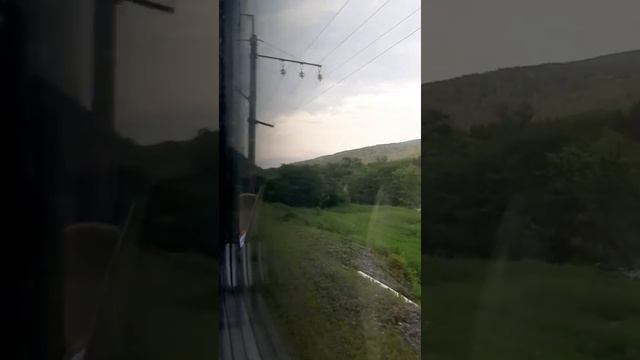 Куйбышевская ж/д|Поездка Аша - Миньяр на ЭД4М-1054. Горы и река из окна электрички. смотреть онлайн