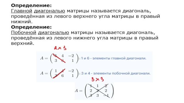 Матрицы. Виды матриц смотреть онлайн