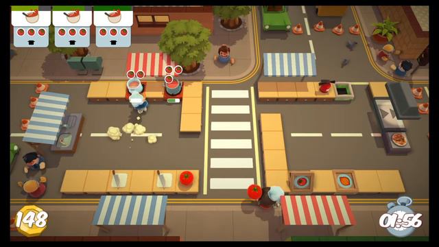 Overcooked  1-2, 3 Stars, HIGHEST Score On YouTube !!!