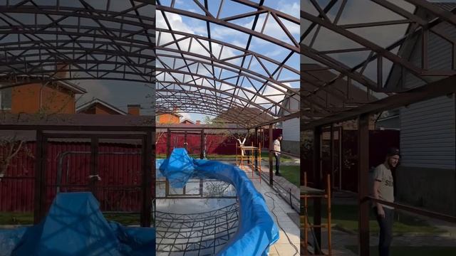 Подготовили навес к монтажу кровли смотреть онлайн