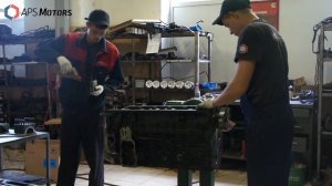 Сборка Cummins 6ISBe. Установка коленвала, распредвала