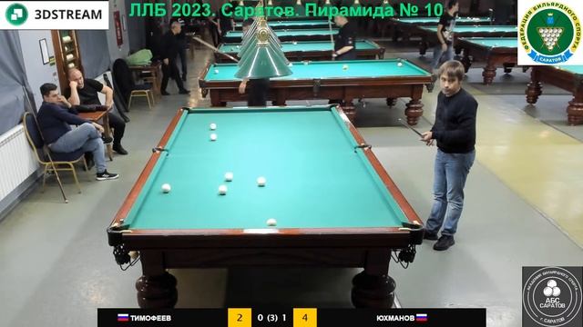 ЛЛБ 2023. Саратов. Пирамида №10 Тимофеев И. - Юхманов А. Гандикап 7-9 смотреть онлайн