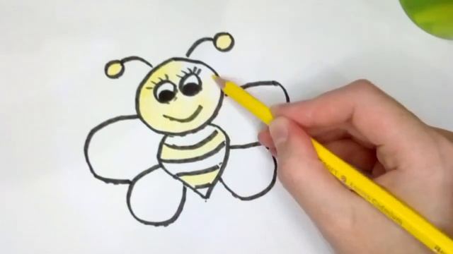 Bolalar uchun ari rasm chizish/ Drawing bee with kids song /Рисование пчела для детей смотреть онлайн