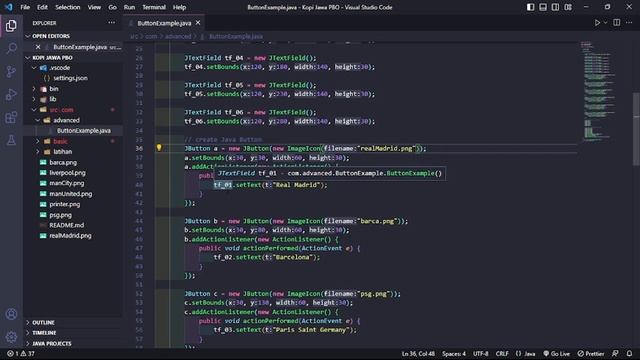 PBO S02 Eps01 (Button Example Java Swing) смотреть онлайн