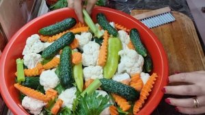 Խառը թթու եռման ջրով квашеные овощи