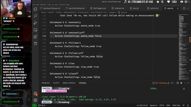 Using Kruiz Control ? to create a Chat Bot, automate OBS Studio and integrate with Twitch ? смотреть онлайн