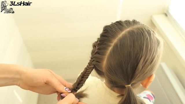 Рыбий хвост 2 косы пошагово ДЕТСКАЯ ПРИЧЕСКА|Риб'ячий хвіст |How To Do A Fishtail Braid step by ste смотреть онлайн