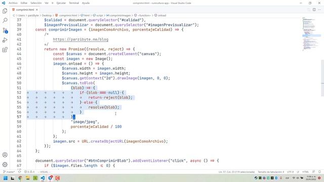 Reducir tamaño de imagen con JavaScript смотреть онлайн