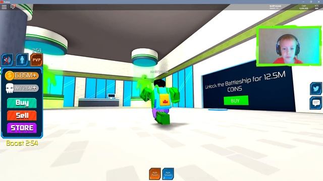 Мальчик СТАЛ ХАЛКОМ В СИМУЛЯТОРЕ СУПЕРГЕРОЕВ Роблокс #КириллБро Superhero Simulator смотреть онлайн