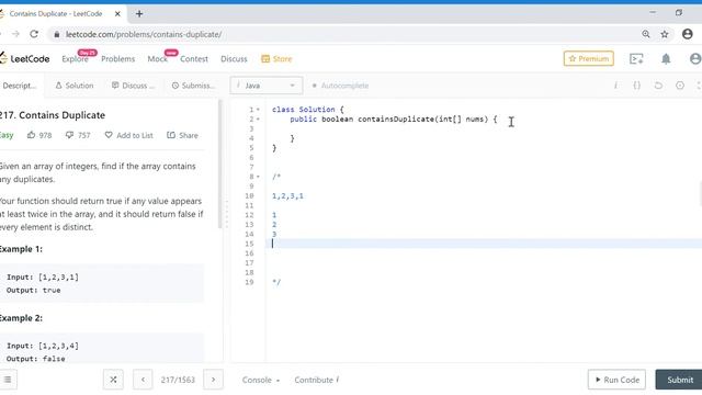Leetcode 217 | Array Contains Duplicate | Linear Time Solution смотреть онлайн