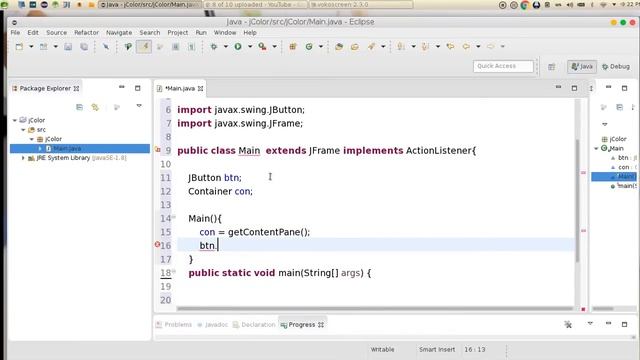 21 JAVA Swing GUI JColorChooser смотреть онлайн