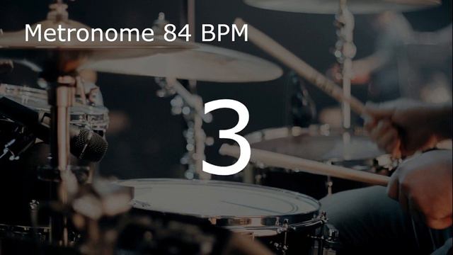 Drums backing track with Visual Metronome | 84 BPM Rock смотреть онлайн
