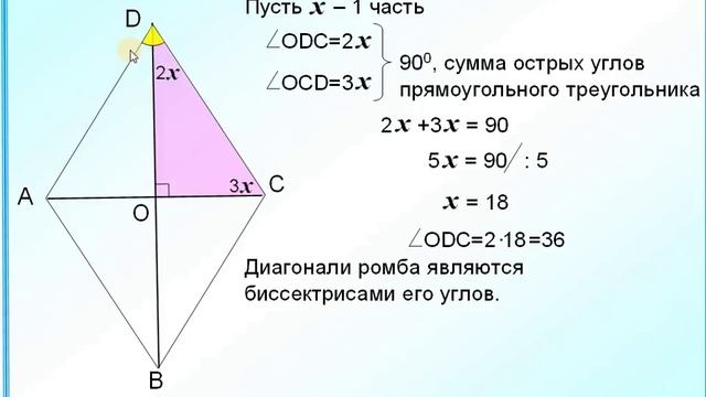 ОГЭ Задание 24 Углы ромба смотреть онлайн