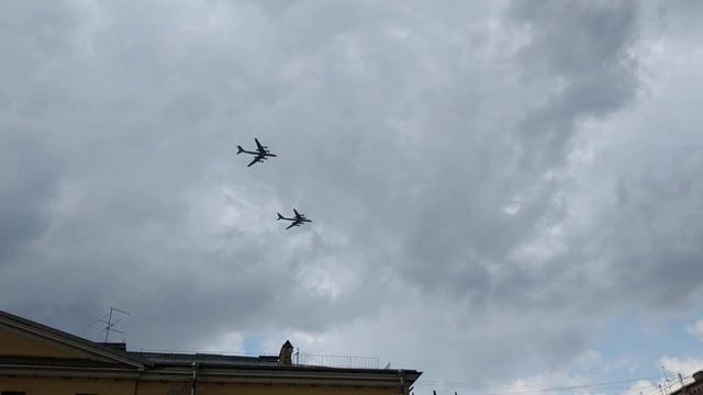 Парад ВМФ 2019 в Санкт-Петербурге, самолёты смотреть онлайн