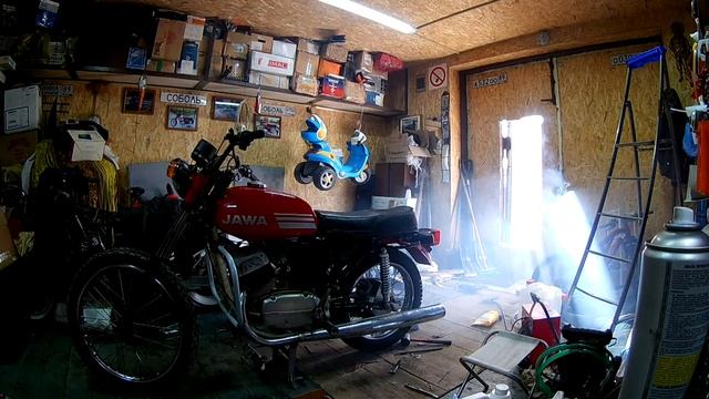 Запуск мотора после ремонта 2.ЯВА. Новый Уренгой. смотреть онлайн