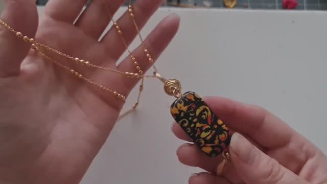 FIMO осенний кулон полимерная глина. смотреть онлайн