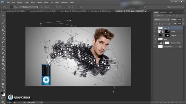 Photoshop Tutorial - Create Smoke Effect смотреть онлайн