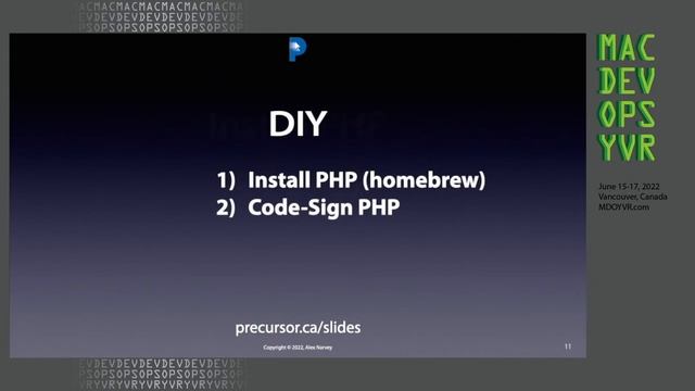 MDOYVR22 - Quick Talk - Alex Narvey - PHP Signing смотреть онлайн