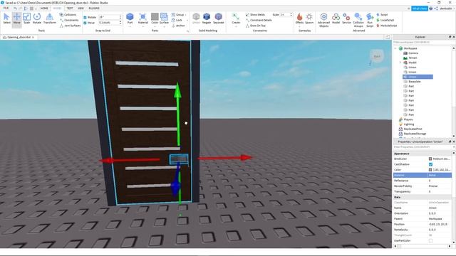 How to make an opening door in Roblox Studio смотреть онлайн