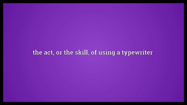 Typewriting Meaning смотреть онлайн