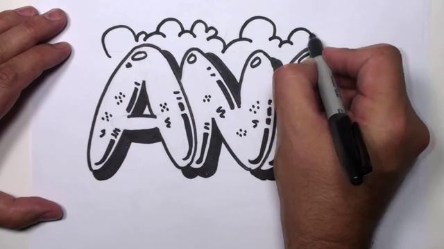 How to Draw Graffiti Letters - Write Ana in Bubble Letters | MAT смотреть онлайн