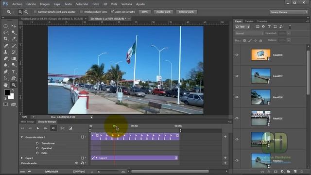 Videomontaje Animacion de Fotografias con Audio en Photoshop CS6 Extended. смотреть онлайн