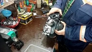 PARTNER 350 CHROME замена ЦПГ, сборка бензопилы.