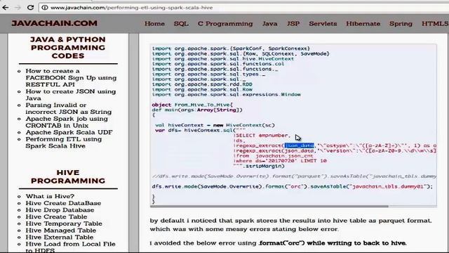 etl process using spark scala and hive смотреть онлайн