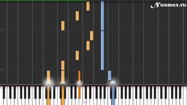 Мертвые Дельфины - На моей луне Piano Tutorial (Synthesia + Sheets + MIDI) смотреть онлайн