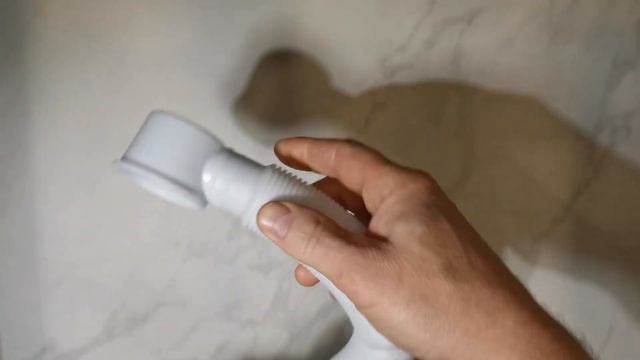 Сифон сливной с гофротрубой, для низких (мелких) поддонов душевых кабин и ванн, белый, ABS пластик