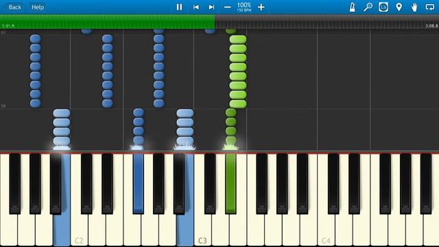 Нервы - Батареи (на пианино Synthesia) смотреть онлайн