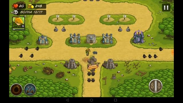 ⭐ Kingdom Rush прохождение на Андроид | 6 уровень на 3 звезды | сложность Ветеран ? смотреть онлайн