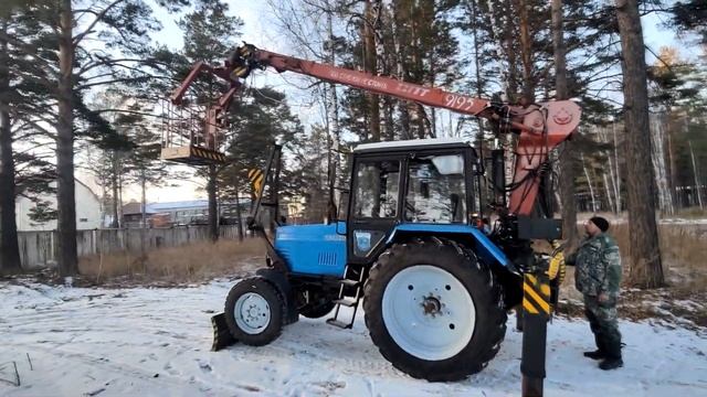 Подъемник монтажный ОПТ 9195 на базе МТЗ 82 обзор смотреть онлайн