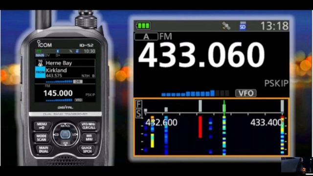 ICOM ID-52E Waterfall Display смотреть онлайн