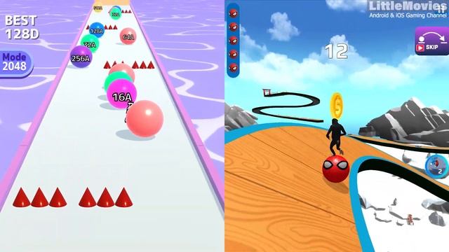 Ball run 2048 | Sky Rolling Ball 3D - All Level Gameplay Android,iOS - NEW APK GIGA UPDATE смотреть онлайн