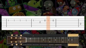 Plants vs Zombies - Loonboon - Guitar tutorial (TAB)