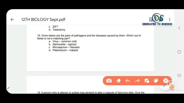 10+2 Biology Paper Solution|September Test 2021|Question Wise Explanation|